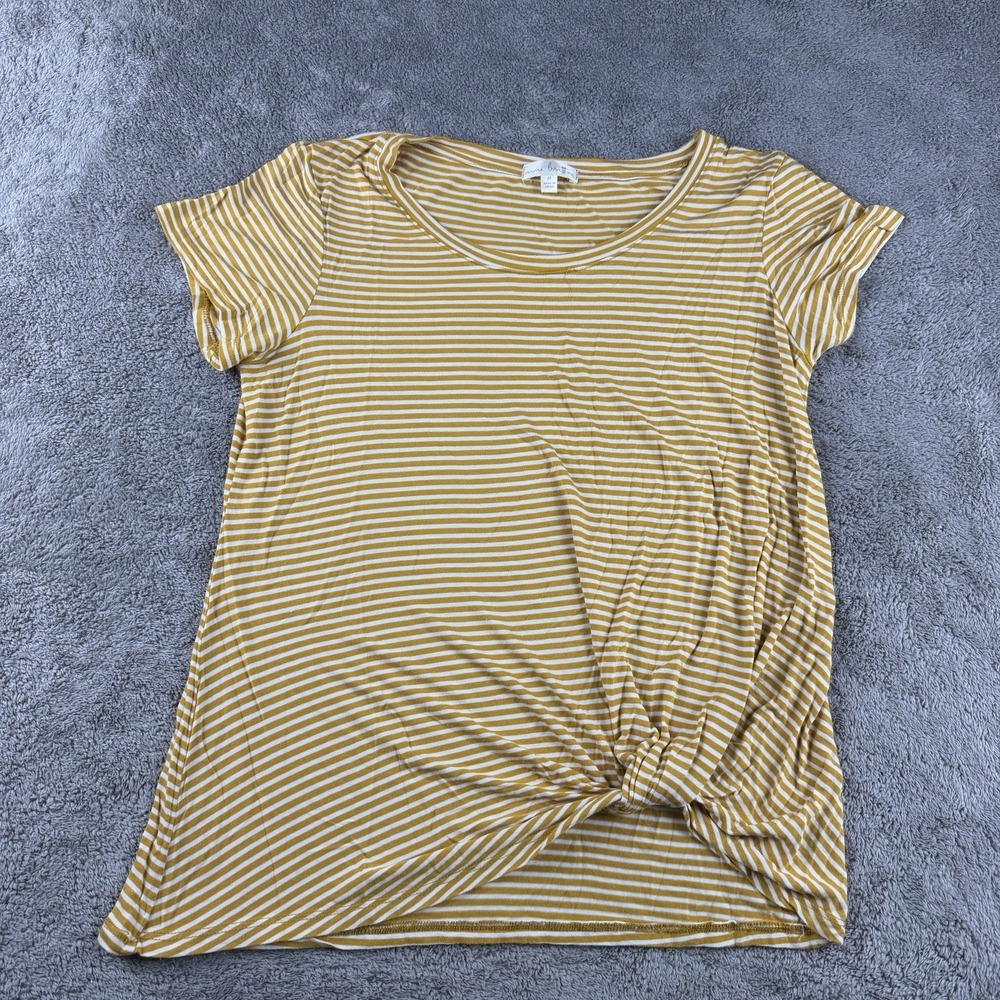 Nine Britton T-Shirt Tied Off Womens Medium‎ Orange Striped
